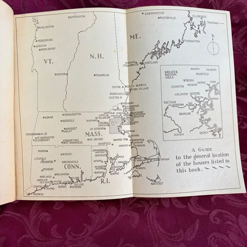 1937 Open House in New England by Samuel Chamberlain, Vintage Book